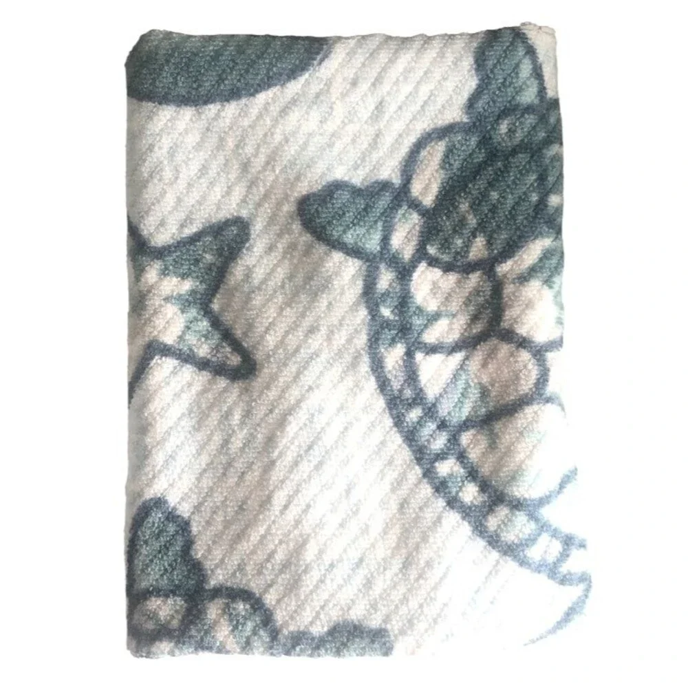 Deborah Connolly Starfish Sea Turtle 1 Bath 1 Hand Towel 2 Piece Set Blue Beach